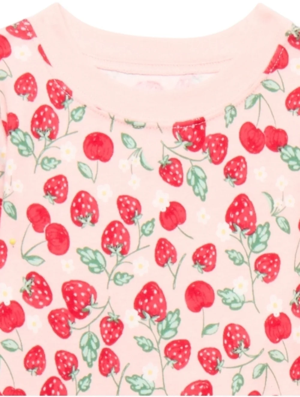 Carter's Girls' Pink Strawberry Print 2 Piece PJ Set-18mos